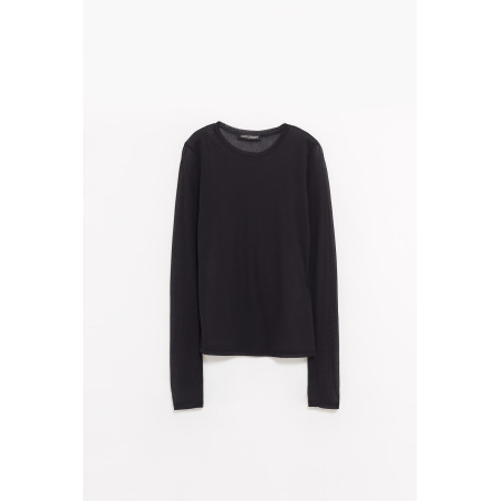 OUR LEGACY BLACK STOCKING JERSEY SUPER SLIM LONGSLEEVE T SHIRT